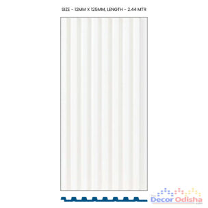 Glica GL-123 Interior Louver (12mm x 125mm, Length 2.44m): Elegant and functional white louver