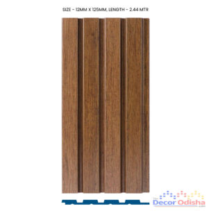 Glica GL-173 Interior Louver (12mm x 125mm, Length 2.44m): Elegant and functional louver with a wood grain pattern.