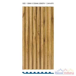 Glica GL-183 Interior Louver (12mm x 125mm, Length 2.44m): Elegant and functional louver with a wood grain pattern.