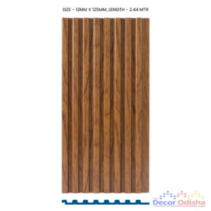 Glica GL-184 Interior Louver (12mm x 125mm, Length 2.44m): Elegant and functional louver with a wood grain pattern.