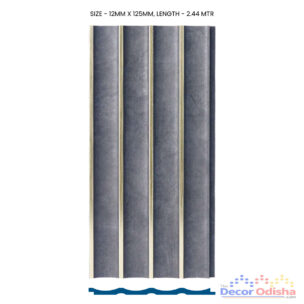 Glica GL-193 Interior Louver (12mm x 125mm, Length 2.44m): Elegant and functional grey louver with gold accents