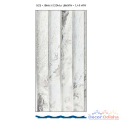 Glica GL-195 Interior Louver (12mm x 125mm, Length 2.44m): Elegant and functional louver with a white and grey marble pattern.